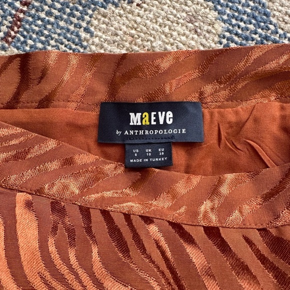 Anthropologie Maeve Tamra Jacquard Midi Skirt 6 - Picture 6 of 6